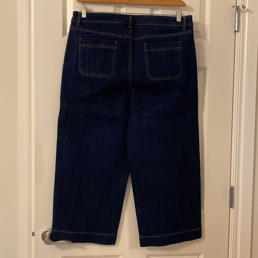 Talbots High-Waist Wide Crop Pant - Picture 2 of 9